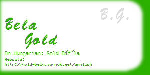 bela gold business card